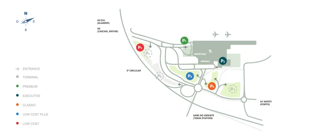 Plattegrond-vliegveld-luchthaven-Lissabon