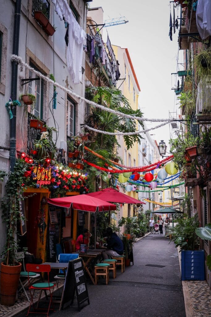 De straatjes van Bairro Alto Lissabon